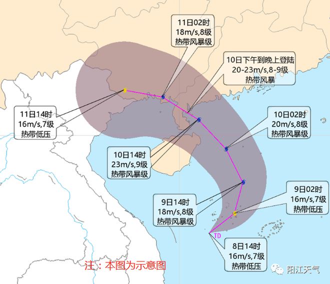 阳江最新台风预警消息