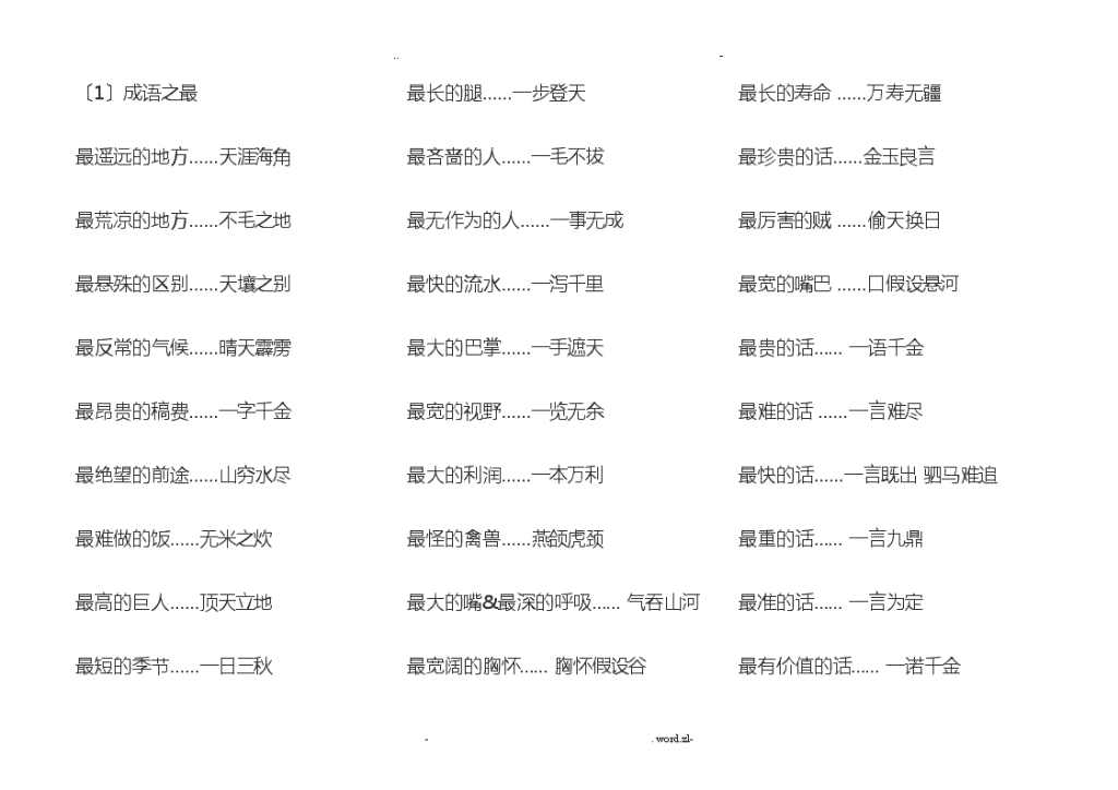 成语大全最新版